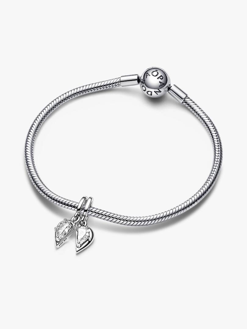 Splittable Mother & Daughter Dangle Charm Sterling silver