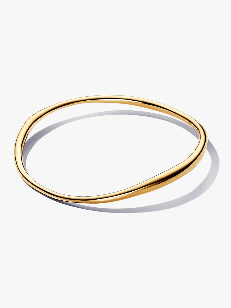 Organically Shaped Bangle 14k gold plating