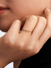 Pandora Era Lab-Grown Diamond Station Ring 0.11 ct TW, 14k gold