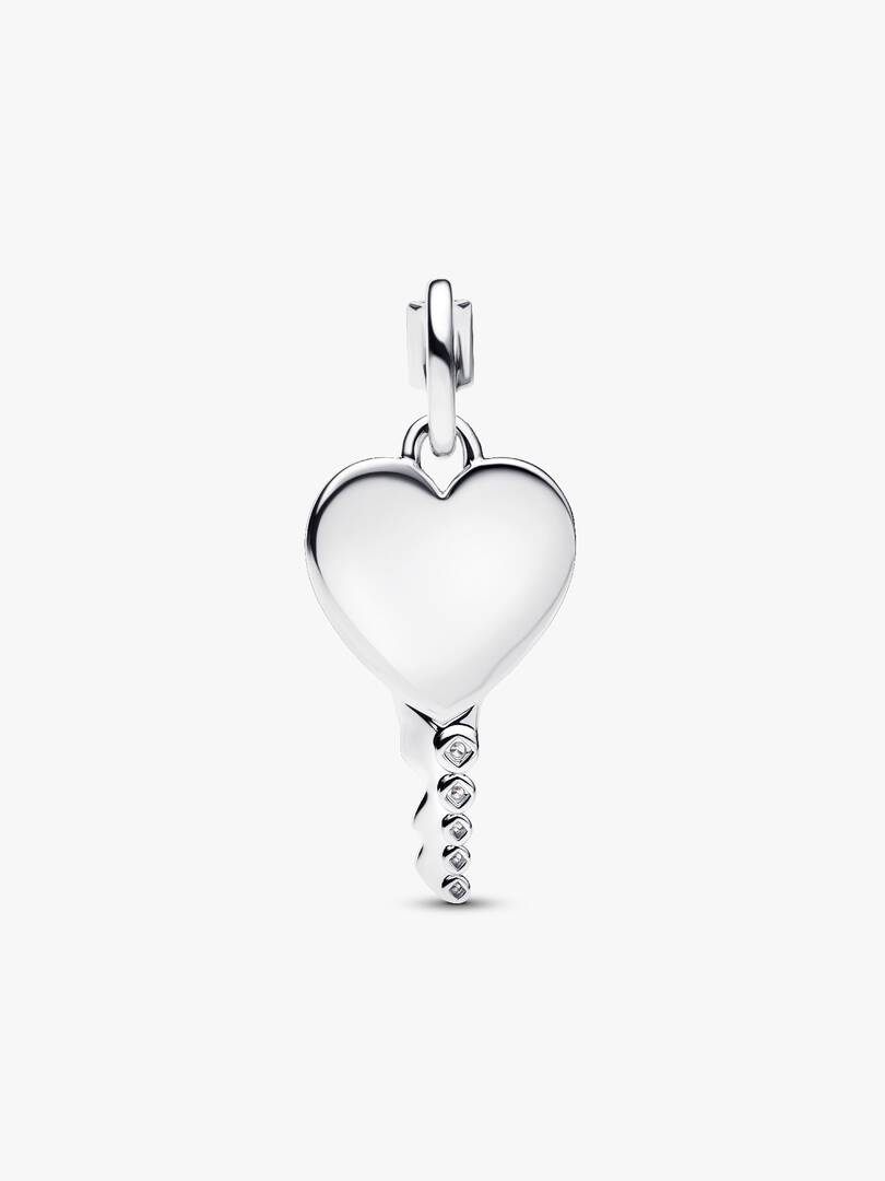 Engravable Heart Key Pendant Sterling silver