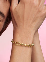 Pandora ME Metal Bead & Link Chain Bracelet 14k gold plating