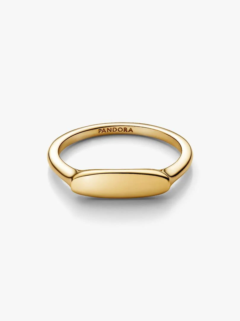 Engravable Bar Ring 14k gold plating