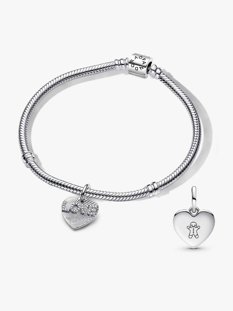 BE LOVE Engravable Love Heart Charm Bracelet Set 2 Quantity