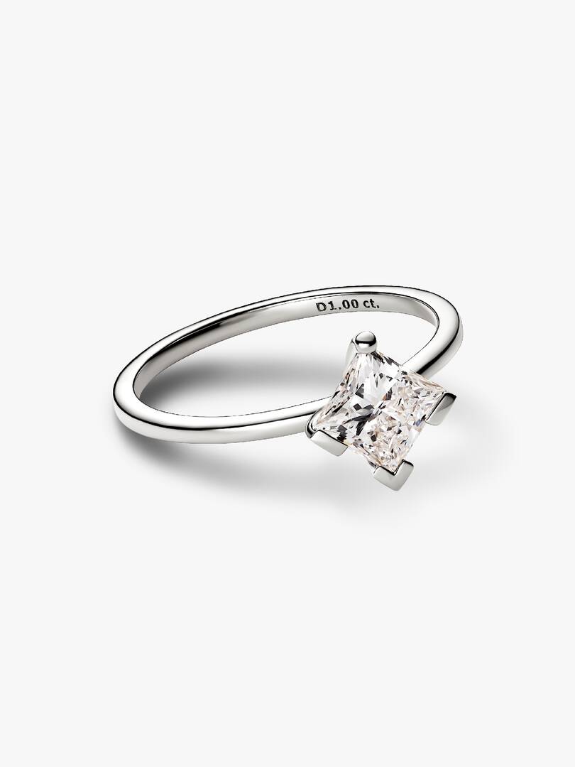 FINAL SALE - Pandora Nova 14k White Gold Lab-grown Diamond Ring 1.00 ct TW, 14k white gold