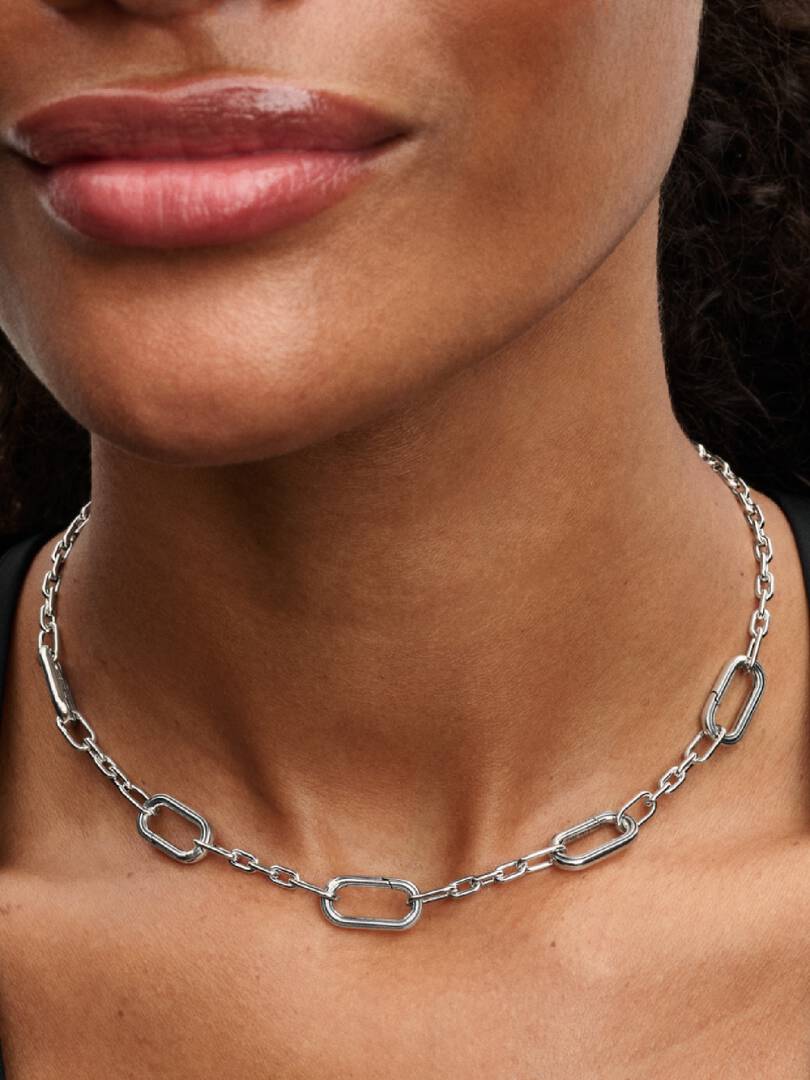 Five Links Chain Necklace Sterling silver