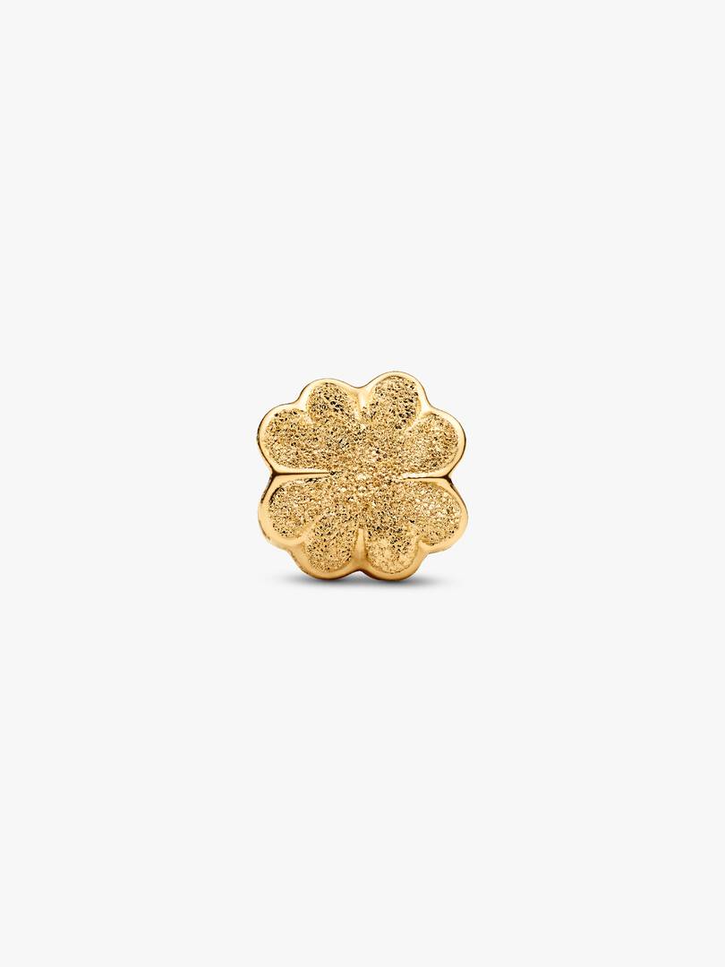 Textured Clover Mini Charm 14k gold plating