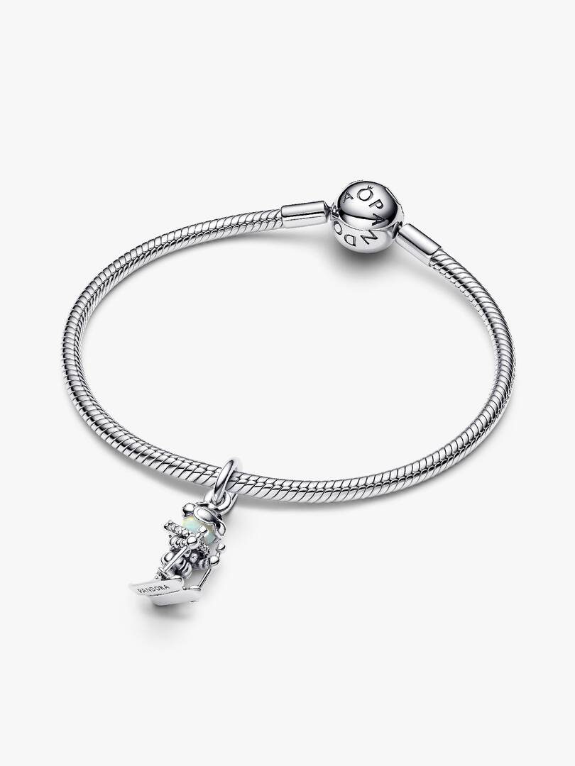 FINAL SALE - Skier Dangle Charm Sterling silver