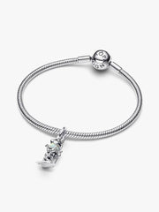 FINAL SALE - Skier Dangle Charm Sterling silver