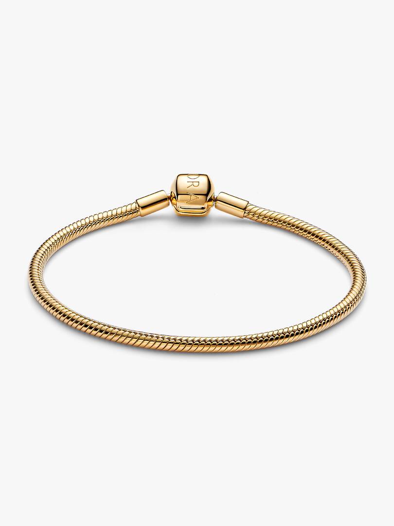 Barrel Clasp Snake Chain Bracelet 14k gold plating