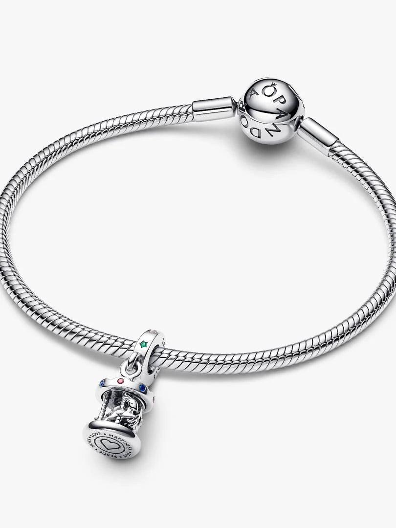Spinning Carousel Dangle Charm Sterling silver
