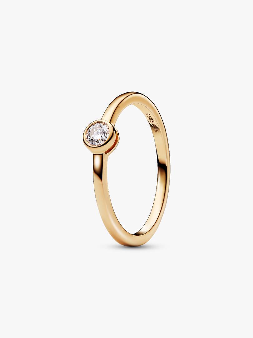 Pandora Era Bezel 14k Gold Lab-grown Diamond Ring 0.15 ct TW, 14k gold