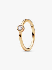 Pandora Era Bezel 14k Gold Lab-grown Diamond Ring 0.15 ct TW, 14k gold