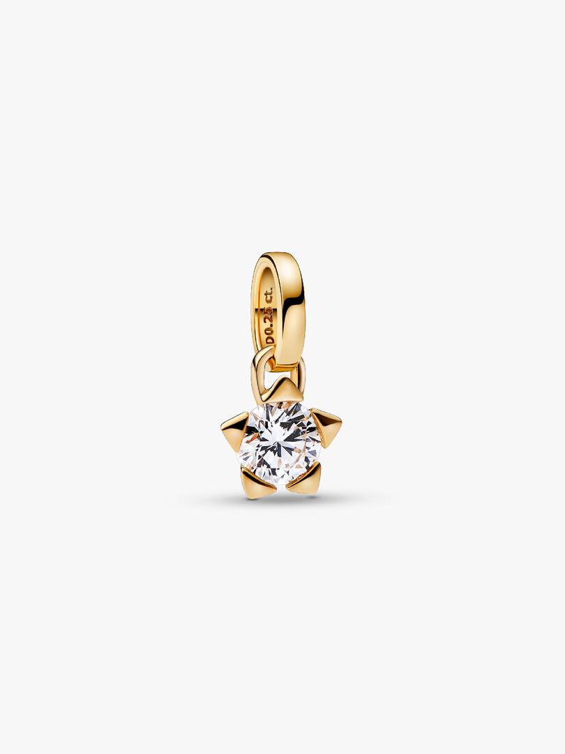 Pandora Talisman 14k Gold Lab-grown Diamond Star Pendant 0.25 ct TW, 14k gold