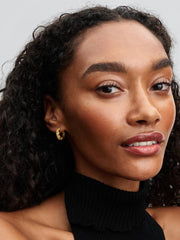 Yellow Hoop Earrings 14k gold plating