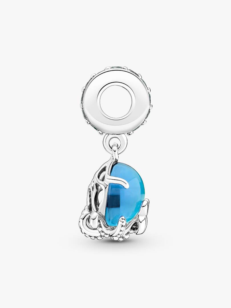 Murano Glass Cute Octopus Dangle Charm Sterling silver