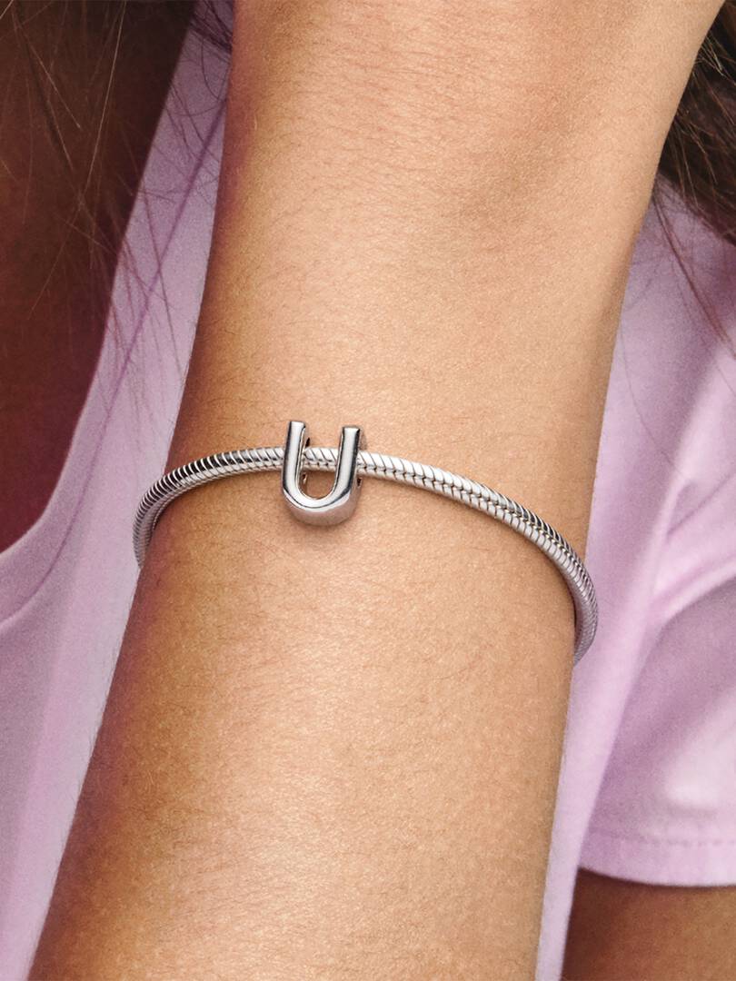 Letter U Alphabet Charm Sterling silver
