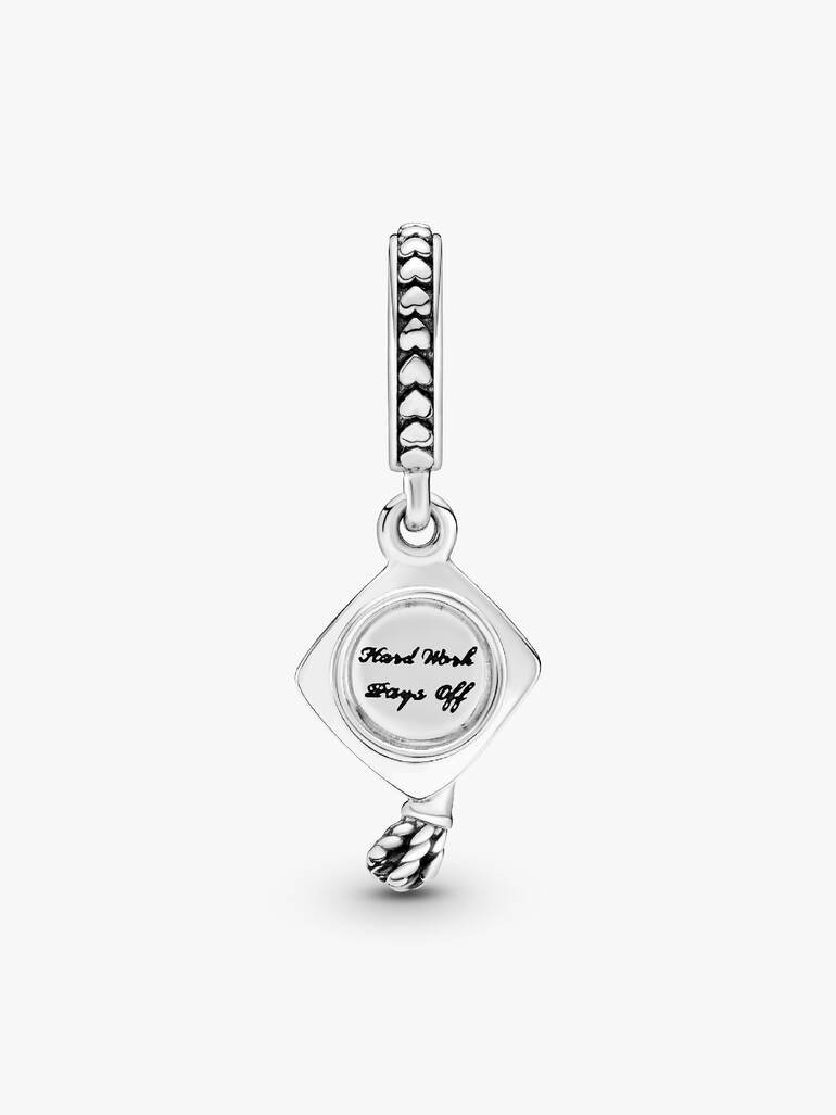 Graduation Cap Dangle Charm Sterling silver