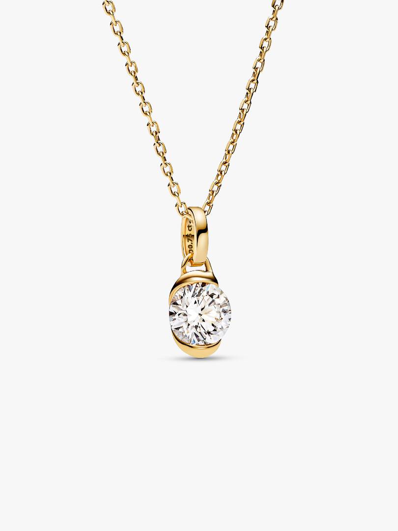 FINAL SALE - Pandora Talisman 14k Gold Lab-grown Diamond Infinity Pendant 0.75 ct TW, 14k gold