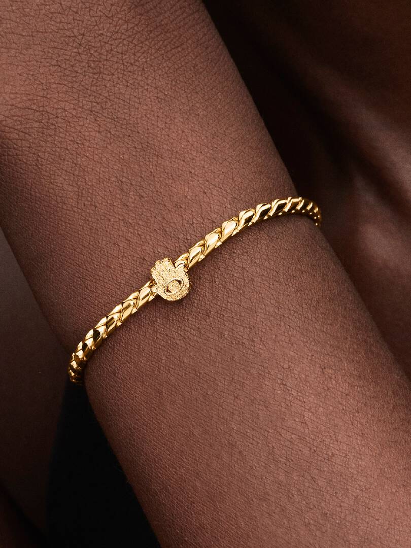 Textured Hamsa Hand Mini Charm 14k gold plating