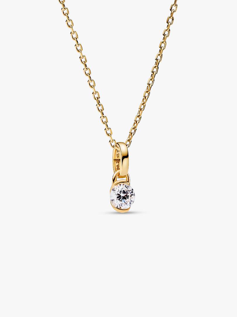 FINAL SALE - Pandora Talisman 14k Gold Lab-grown Diamond Infinity Pendant 0.25 ct TW, 14k gold