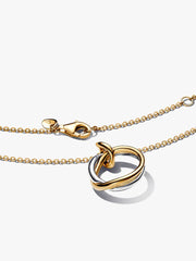 Organically Shaped Two-Tone Pendant Necklace Sterling silver, 14k gold plating