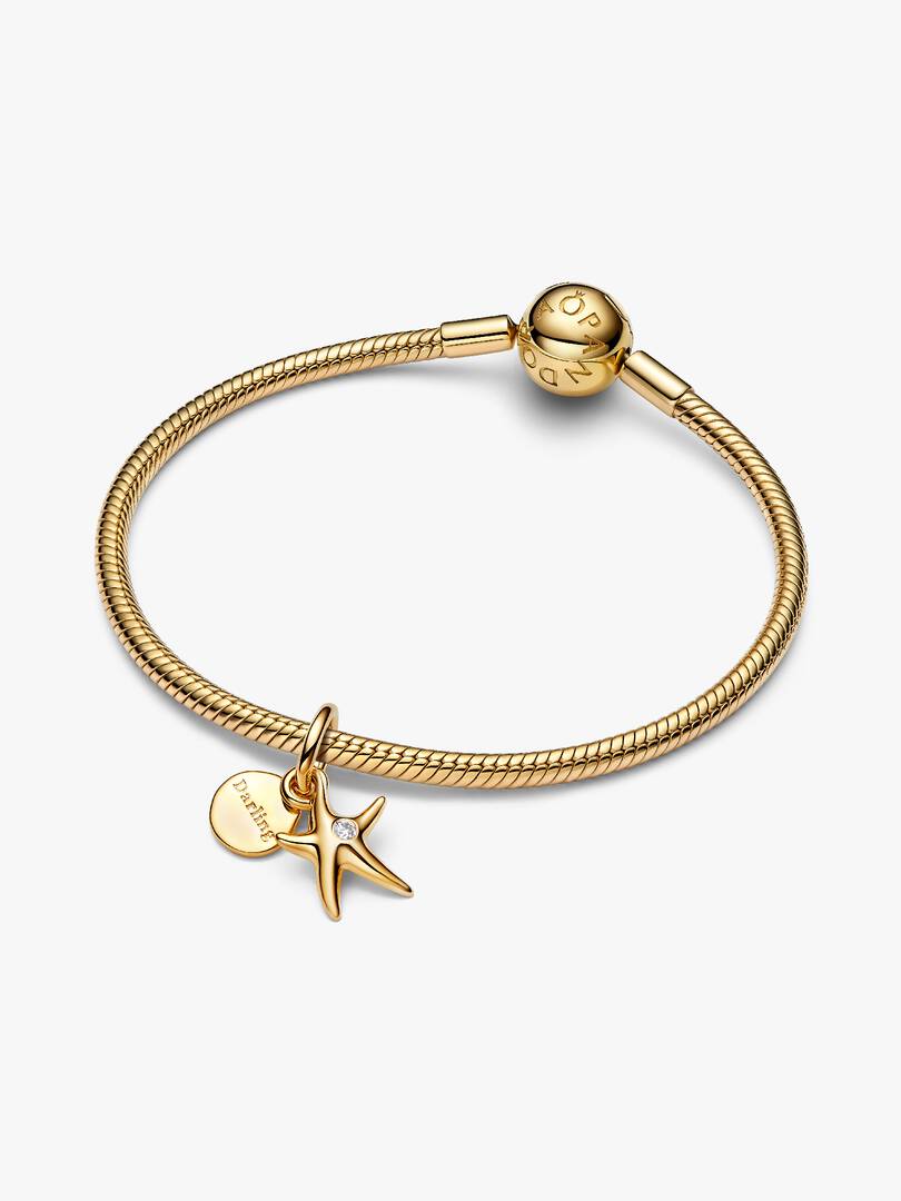 Starfish Double Dangle Charm 14k gold plating