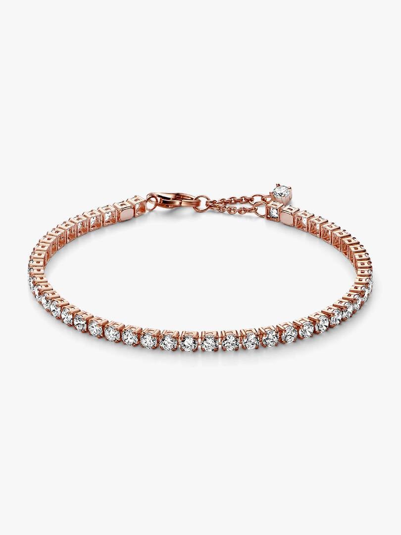 Sparkling Tennis Bracelet 14k rose gold plating