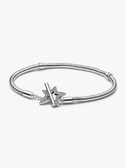 FINAL SALE - Pandora Moments Asymmetric Star T-bar Snake Chain Bracelet Sterling silver