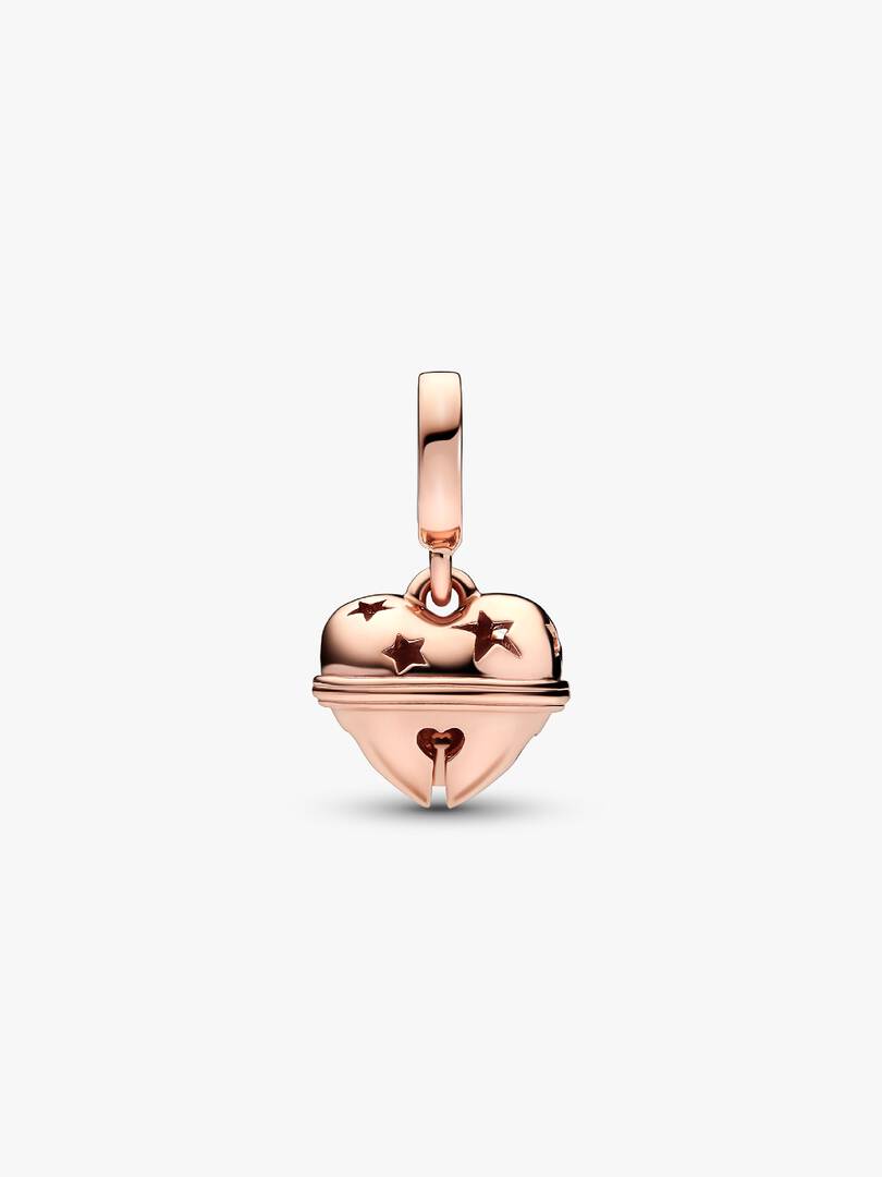 FINAL SALE - Festive Bell Dangle Charm 14k rose gold plating