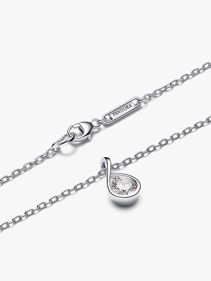 FINAL SALE - Pandora Infinite Sterling Silver Lab-grown Diamond Pendant Necklace 0.50 ct TW, Sterling silver