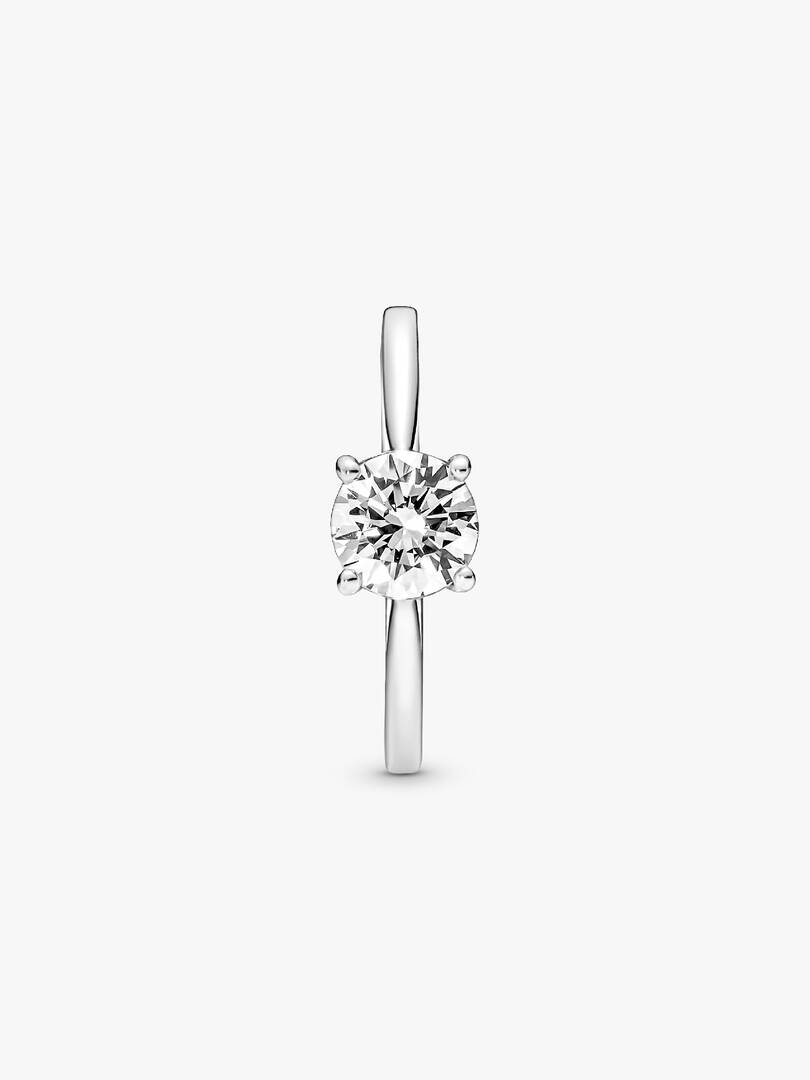 FINAL SALE - Sparkling Solitaire Ring Sterling silver