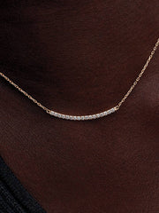Pandora Era 14k Gold Lab-grown Diamond Pavé Bar Necklace 0.26 ct TW, 14k gold