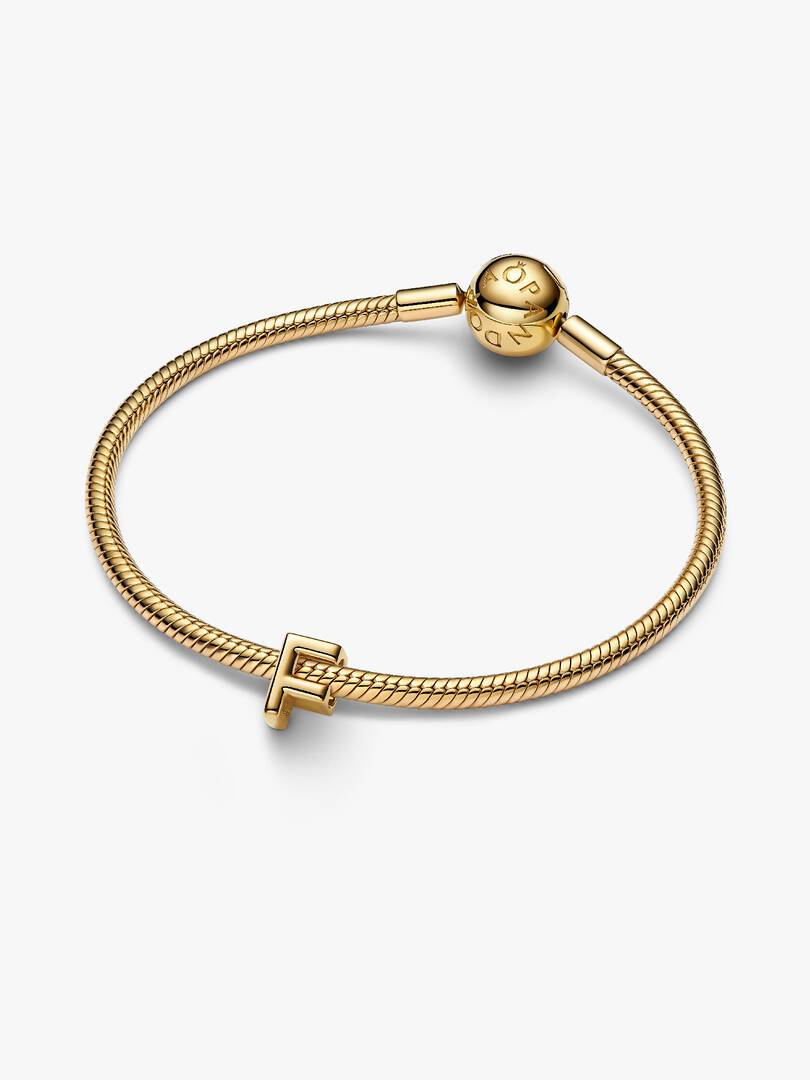 Letter F Alphabet Charm 14k gold plating