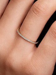 Pandora Era 14k Gold Lab-grown Diamond Half Eternity Pavé Band Ring 0.11 ct TW, 14k gold