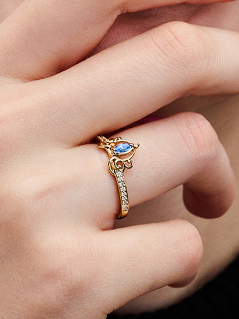 Disney Cinderella's Carriage Ring 14k gold plating