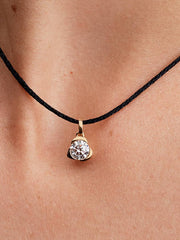 FINAL SALE - Pandora Talisman 14k Gold Lab-grown Diamond Heart Pendant 0.75 ct TW, 14k gold