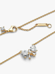 Sparkling Bow Necklace 14k gold plating