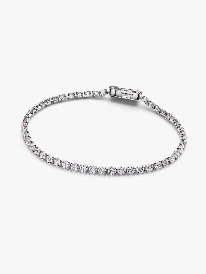 Pandora Era 14k White Gold Lab-grown Diamond Tennis Bracelet 4.60 ct TW, 14k white gold