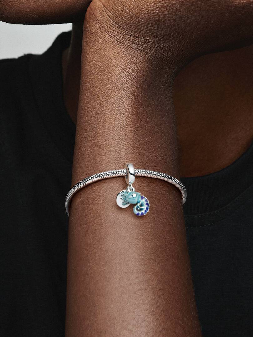 Color-changing Chameleon Dangle Charm Sterling silver