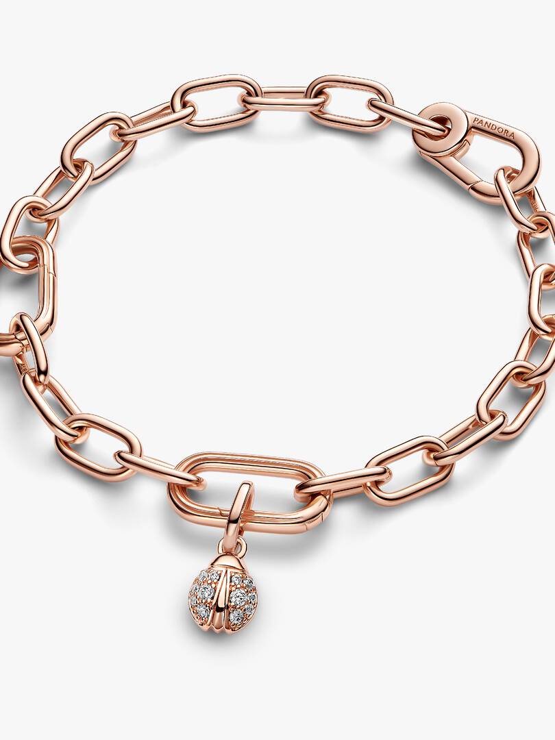 FINAL SALE - Pandora ME Lucky Ladybird Mini Dangle Charm 14k rose gold plating