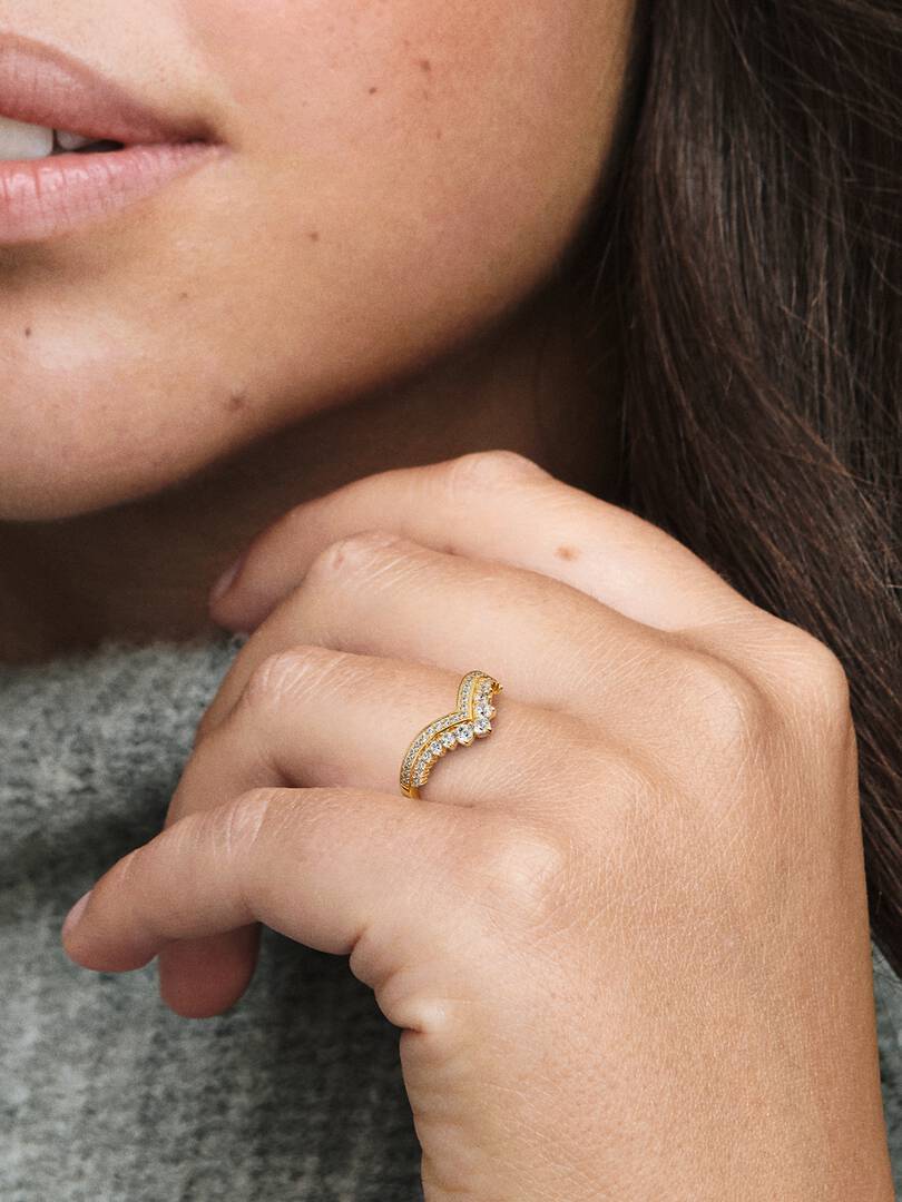 Pandora Timeless Wish Tiara Ring 14k gold plating