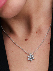 Sparkling Herbarium Cluster Pendant Necklace Sterling silver
