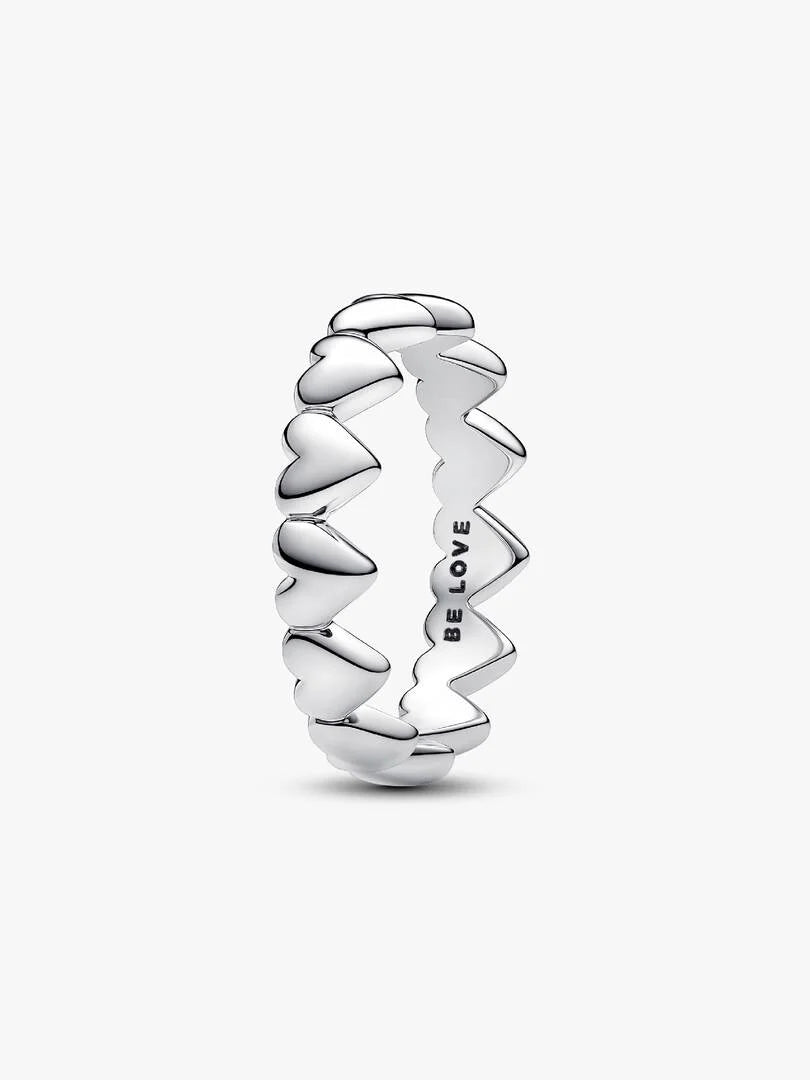 Row of Hearts Ring Sterling silver