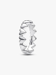 Row of Hearts Ring Sterling silver