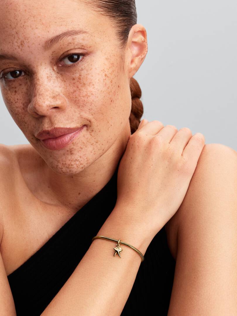 Starfish Double Dangle Charm 14k gold plating