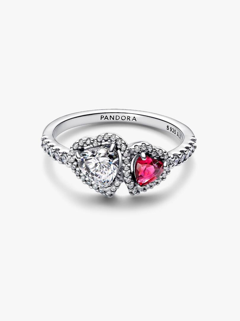 Halo Hearts Ring Sterling silver