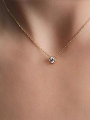 Pandora Era Bezel Lab-Grown Diamond Pendant Necklace 0.50 ct TW, 14k gold