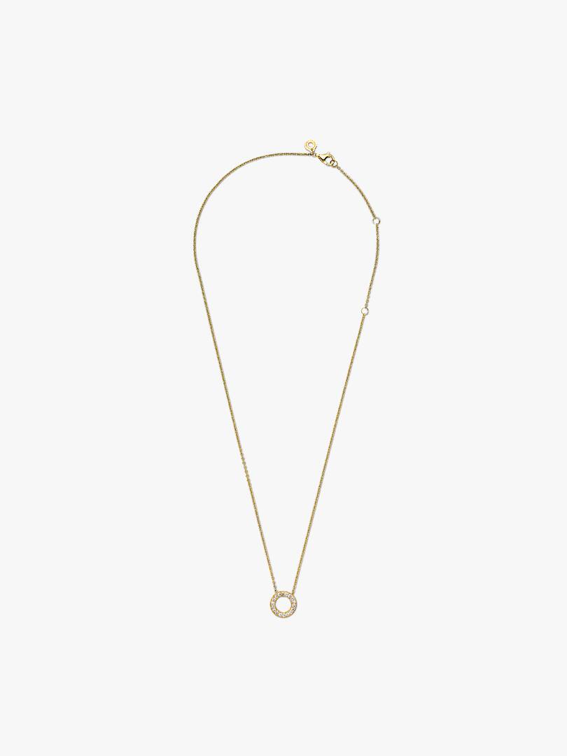 Pandora Logo Pavé Circle Collier Necklace 14k gold plating