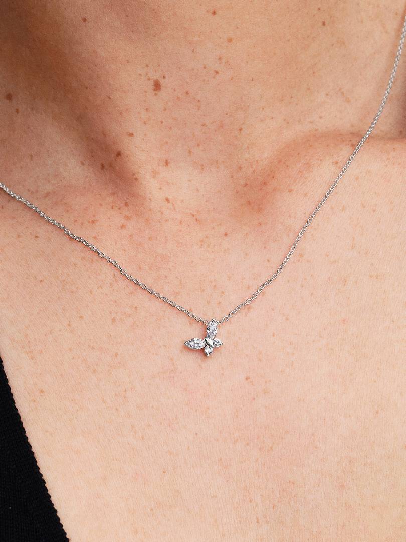 Butterfly Pendant Necklace Sterling silver