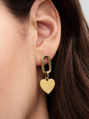 Engravable Heart Medallion Charm 14k gold plating